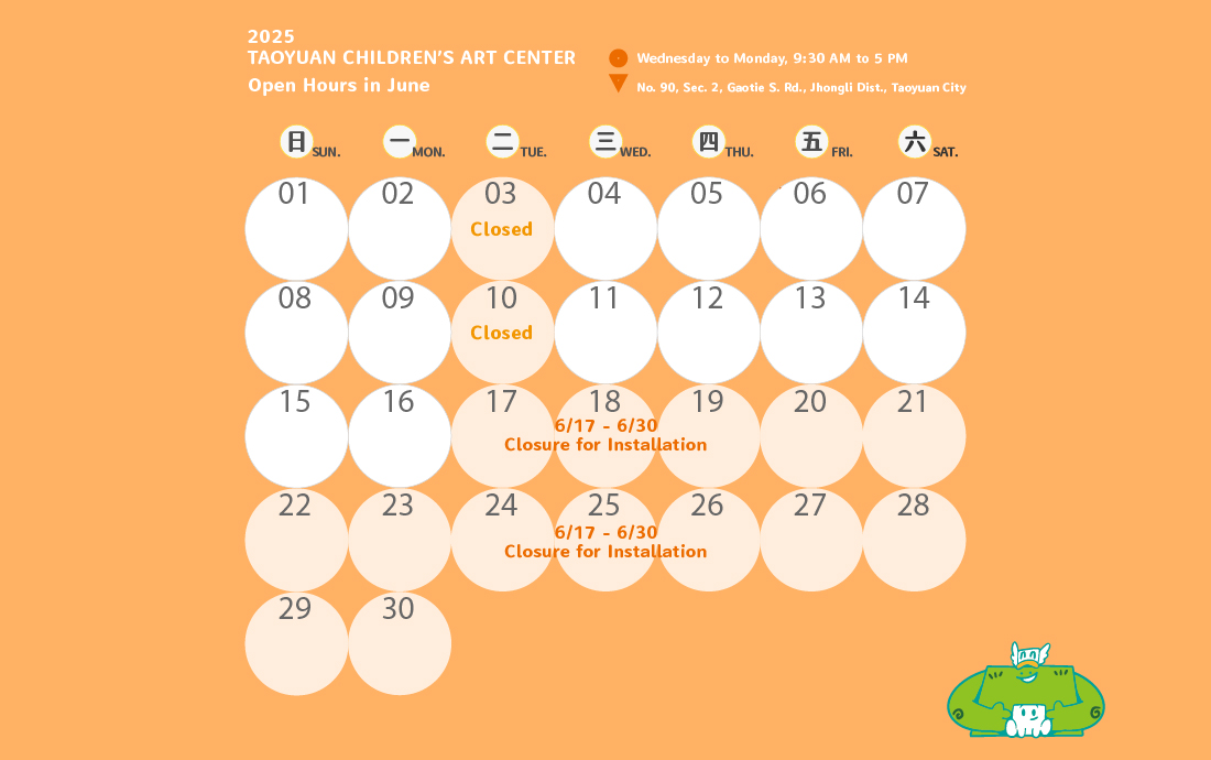 The TCAC Opening Days from April to June 2025