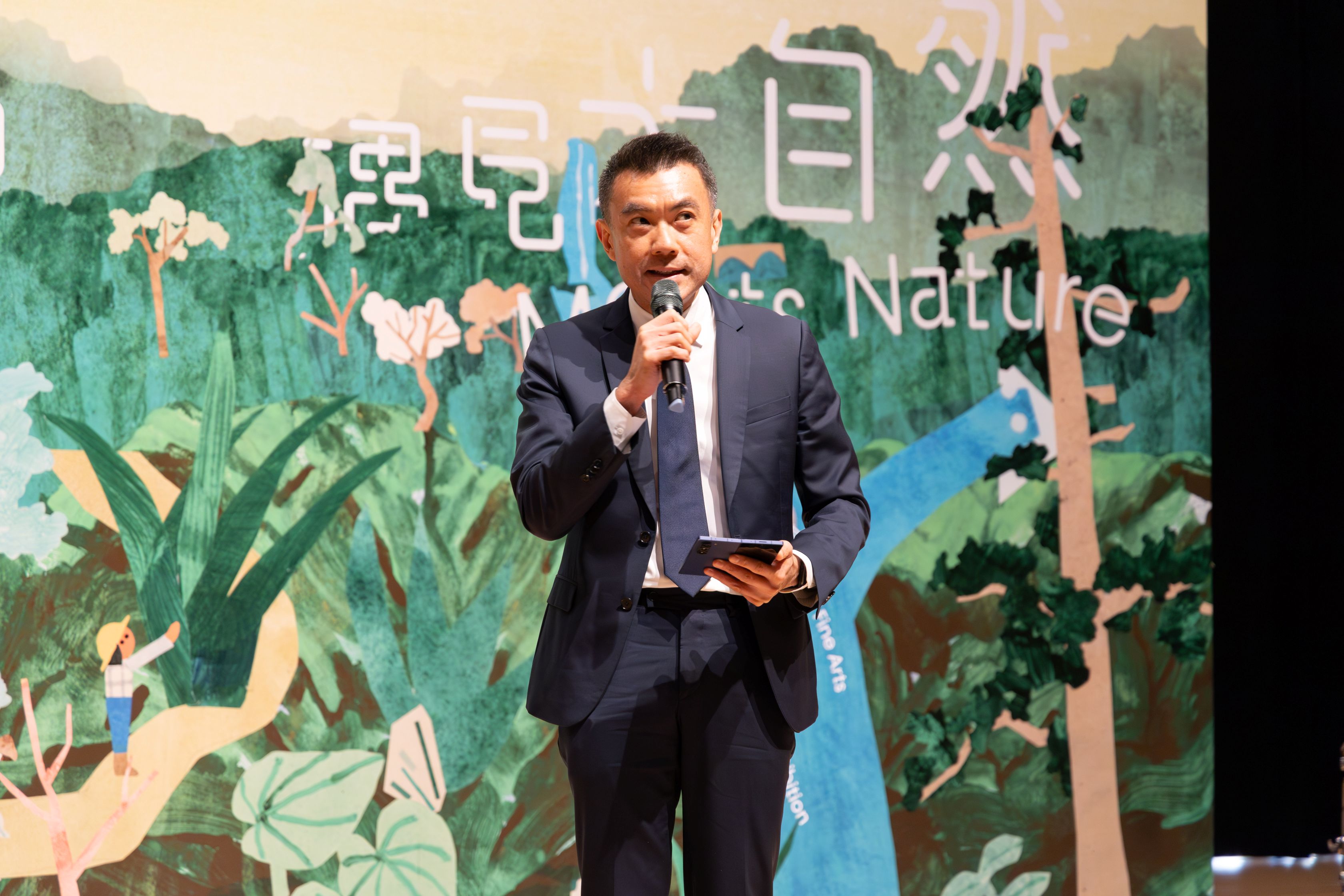 新加坡國家美術館CEO暨館長致詞。(楊兆元拍攝)
