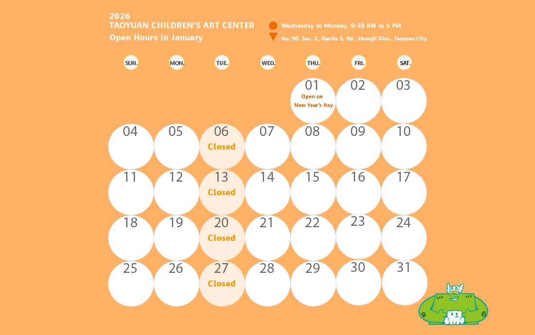 The TCAC Opening Days from January to March 2026