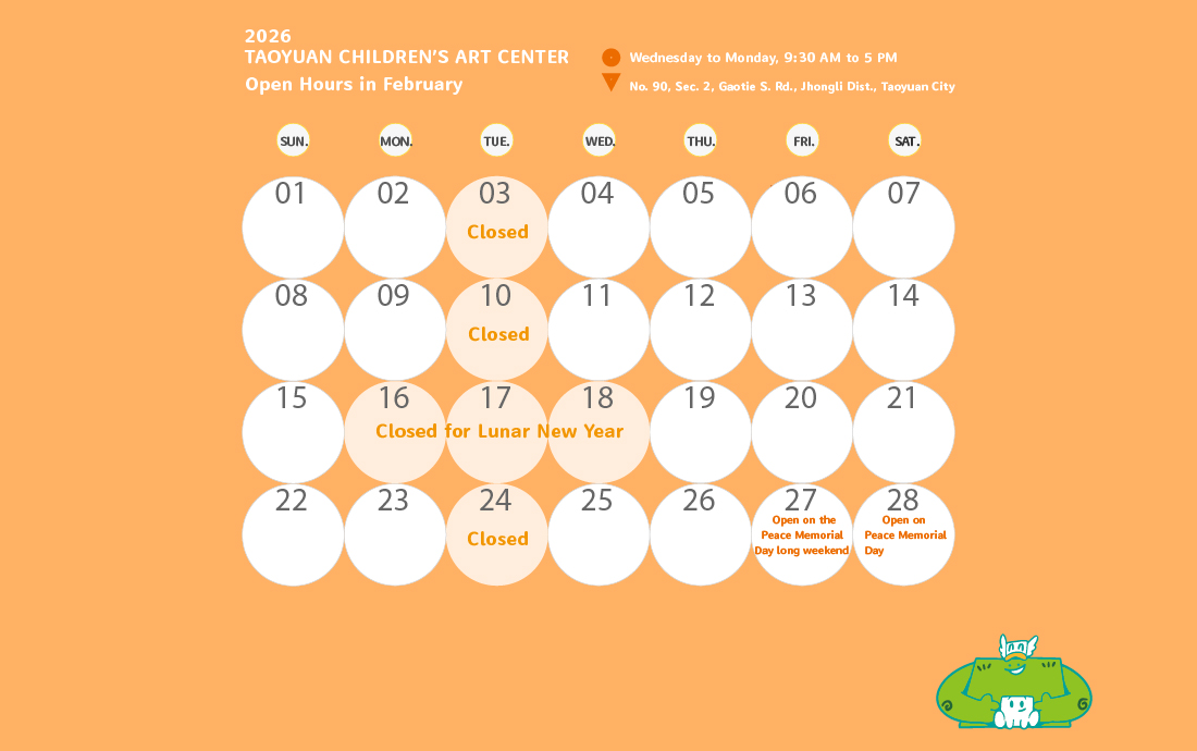 The TCAC Opening Days from January to March 2026